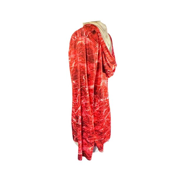 Mossy Oak Red Marbled Long Sleeve Pullover Fishing Hoodie 100% Polyester Womens - Picture 6 of 7